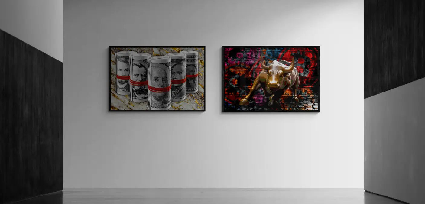 Cash & Krypto Kunstdrucke kaufen | Erfolgs-Wandkunst | Canvarisma