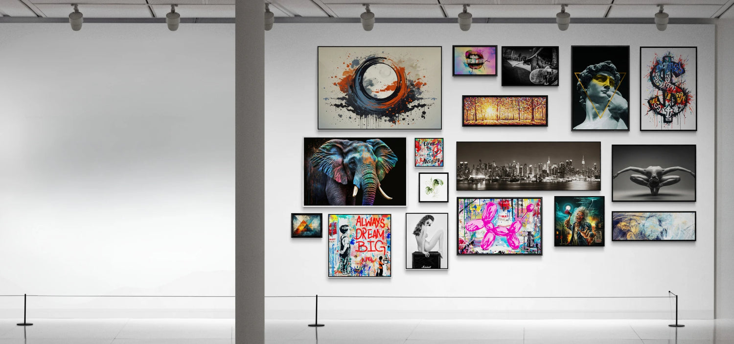 Galleri mit verschiedenen Wandbildern von Canvarisma