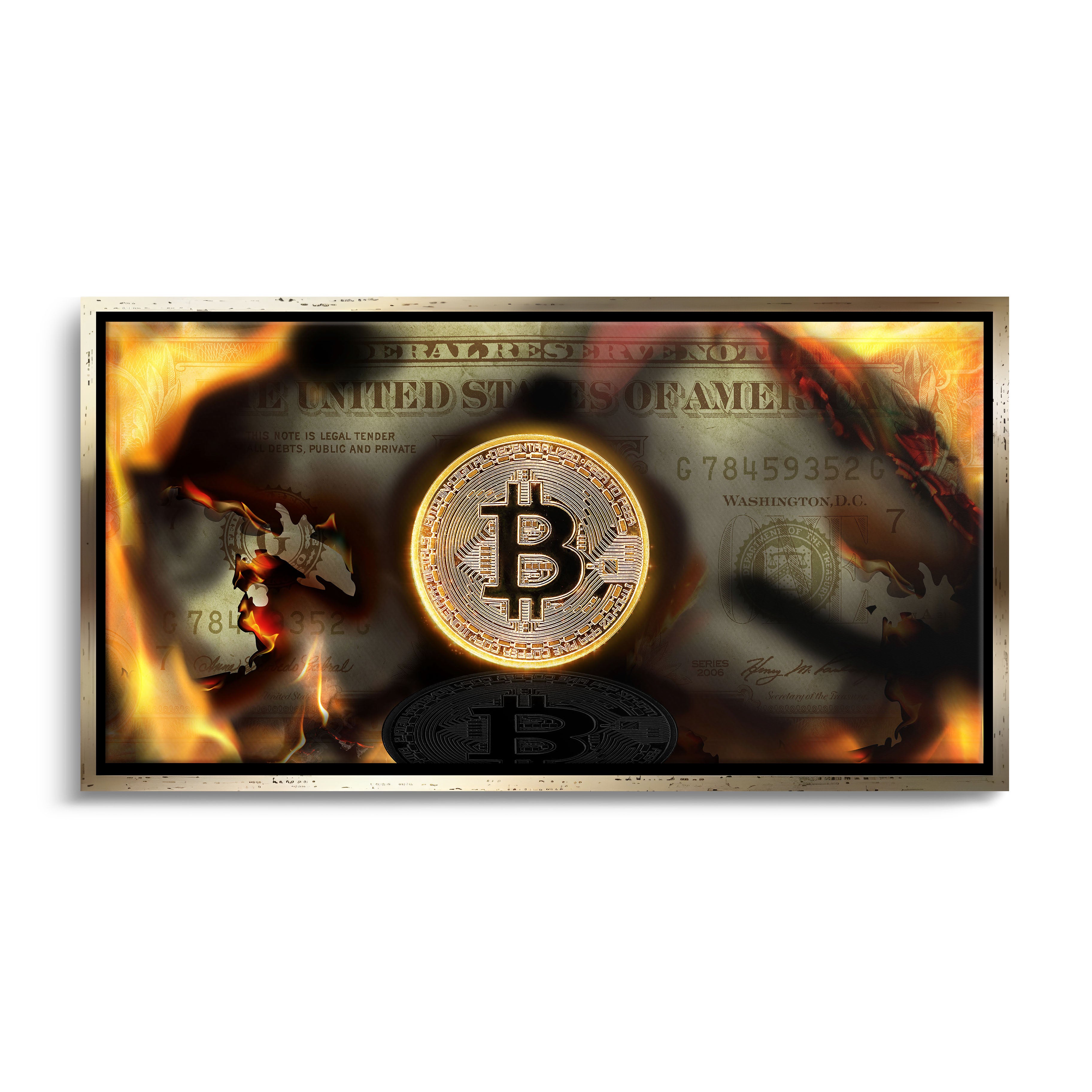 "BURNING BITCOIN"