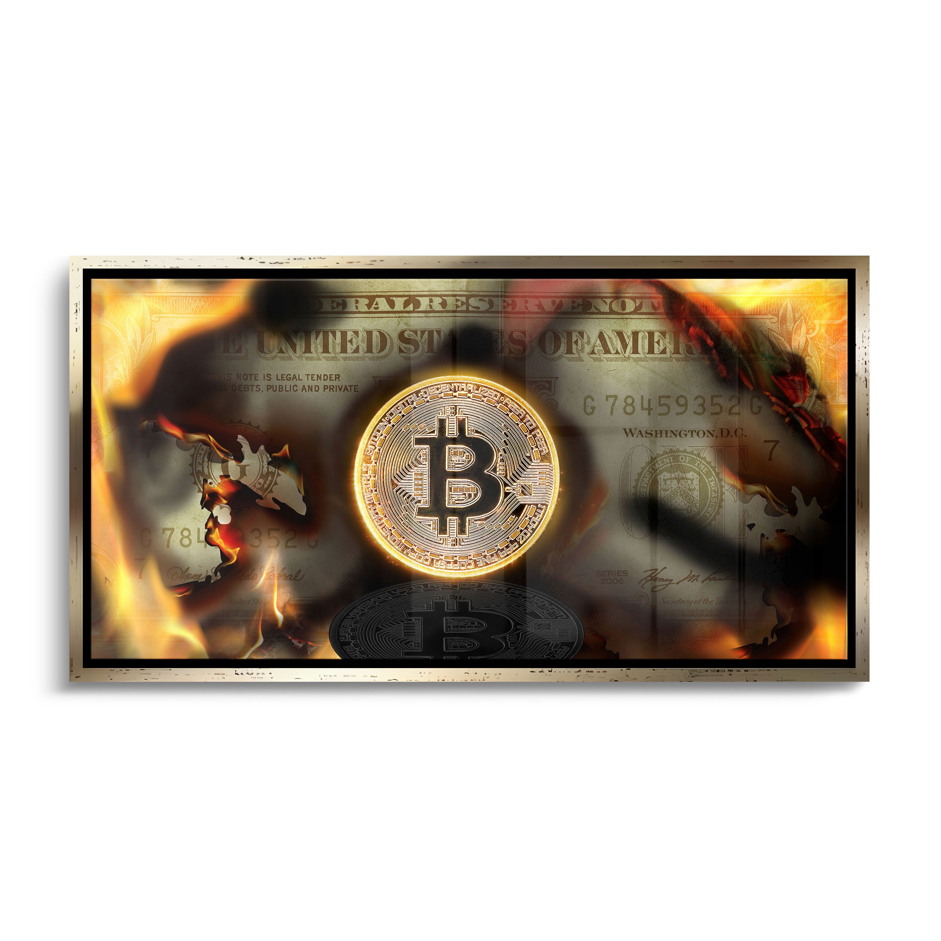 "BURNING BITCOIN"