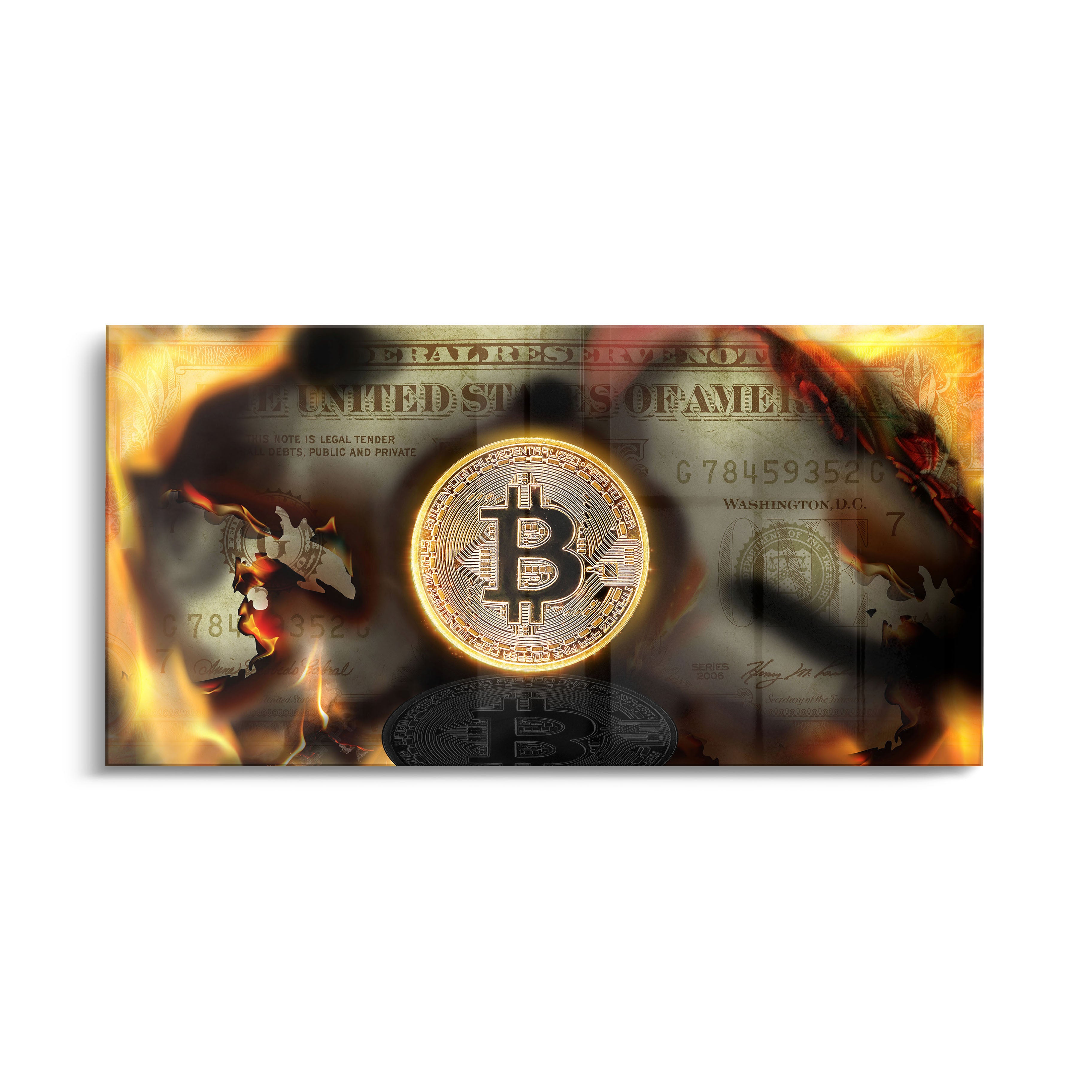 "BURNING BITCOIN"