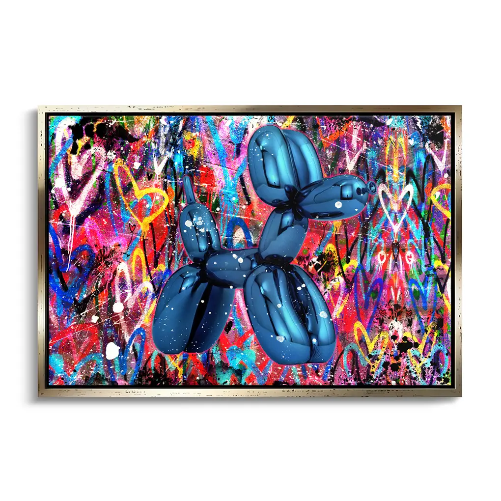 "BLUE GRAFFITI DOG"