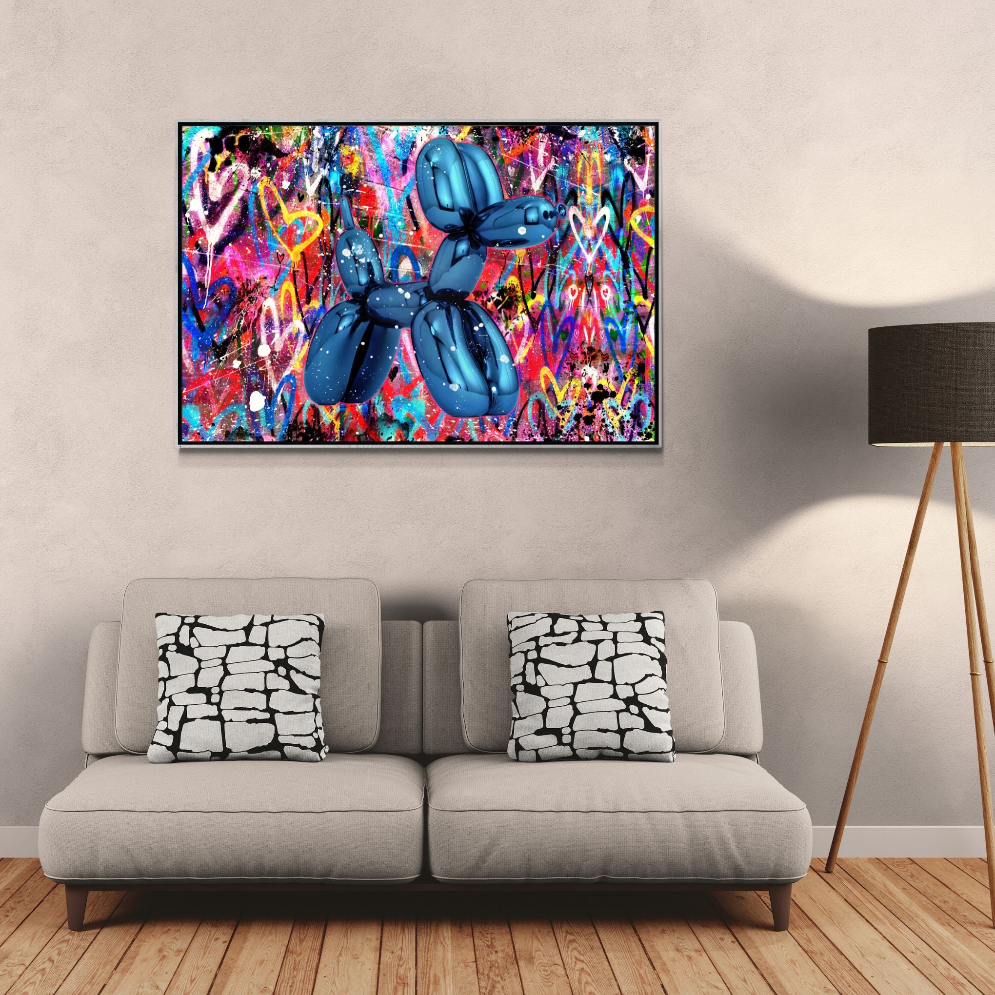 "BLUE GRAFFITI DOG"