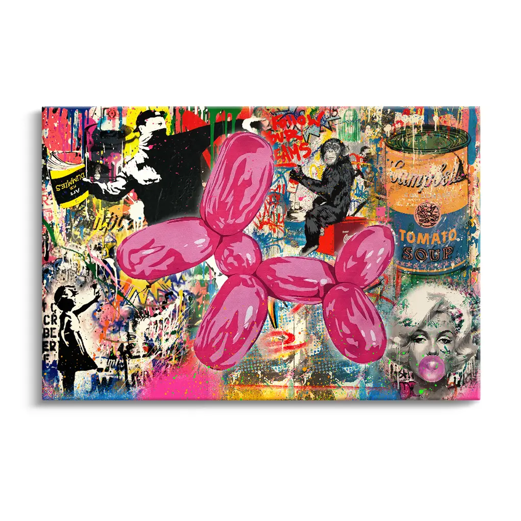 "PINK POP ART DOG"