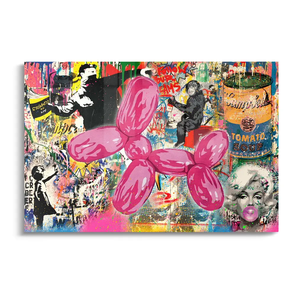 "PINK POP ART DOG"