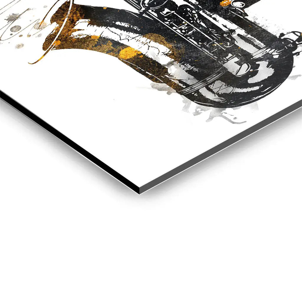 "BLACK AND GOLD SAXOPHONE"