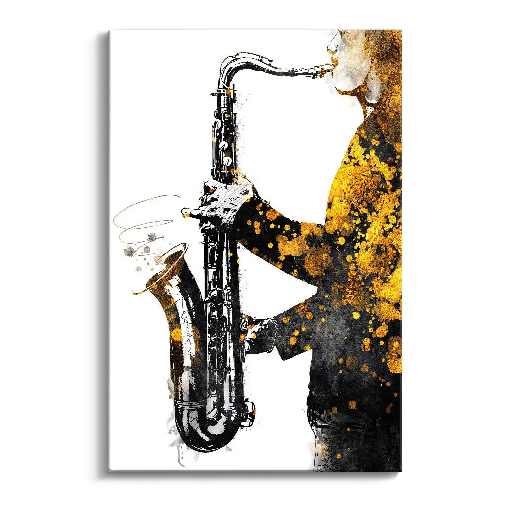 "BLACK AND GOLD SAXOPHONE"