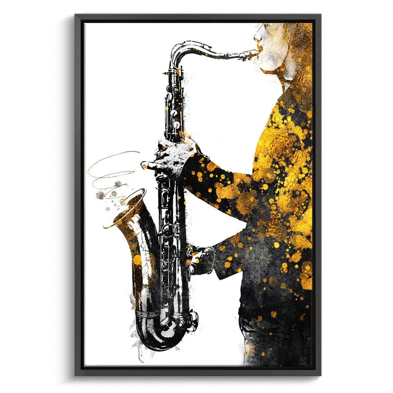 "BLACK AND GOLD SAXOPHONE"