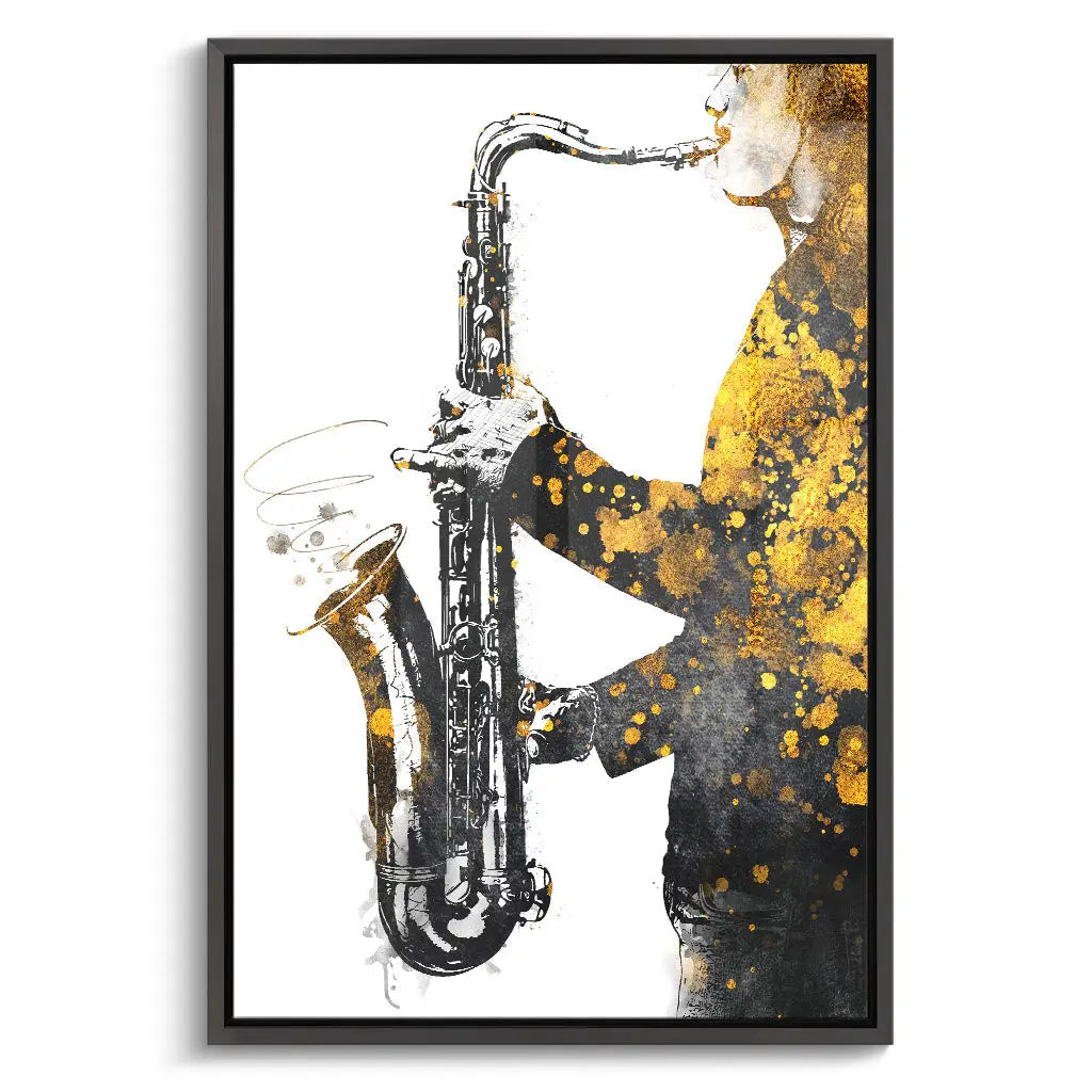 "BLACK AND GOLD SAXOPHONE"