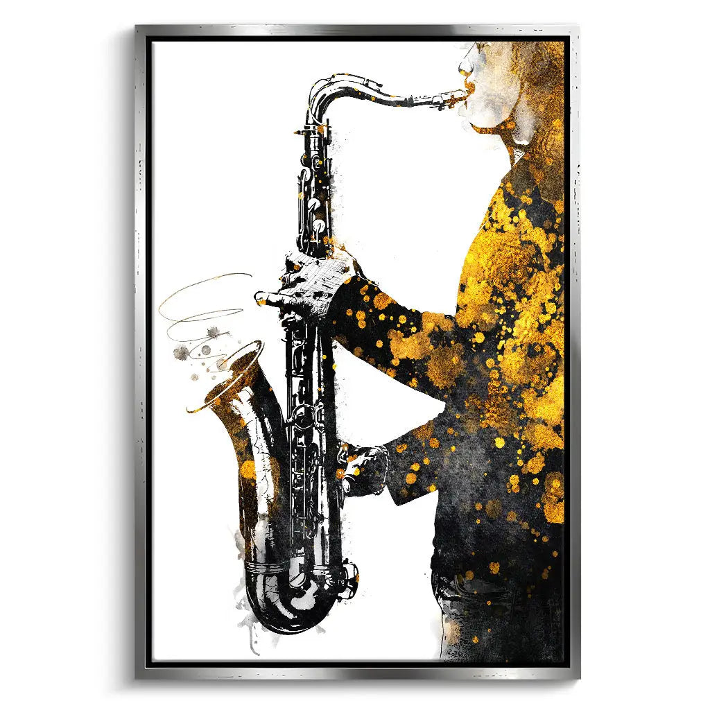 "BLACK AND GOLD SAXOPHONE"