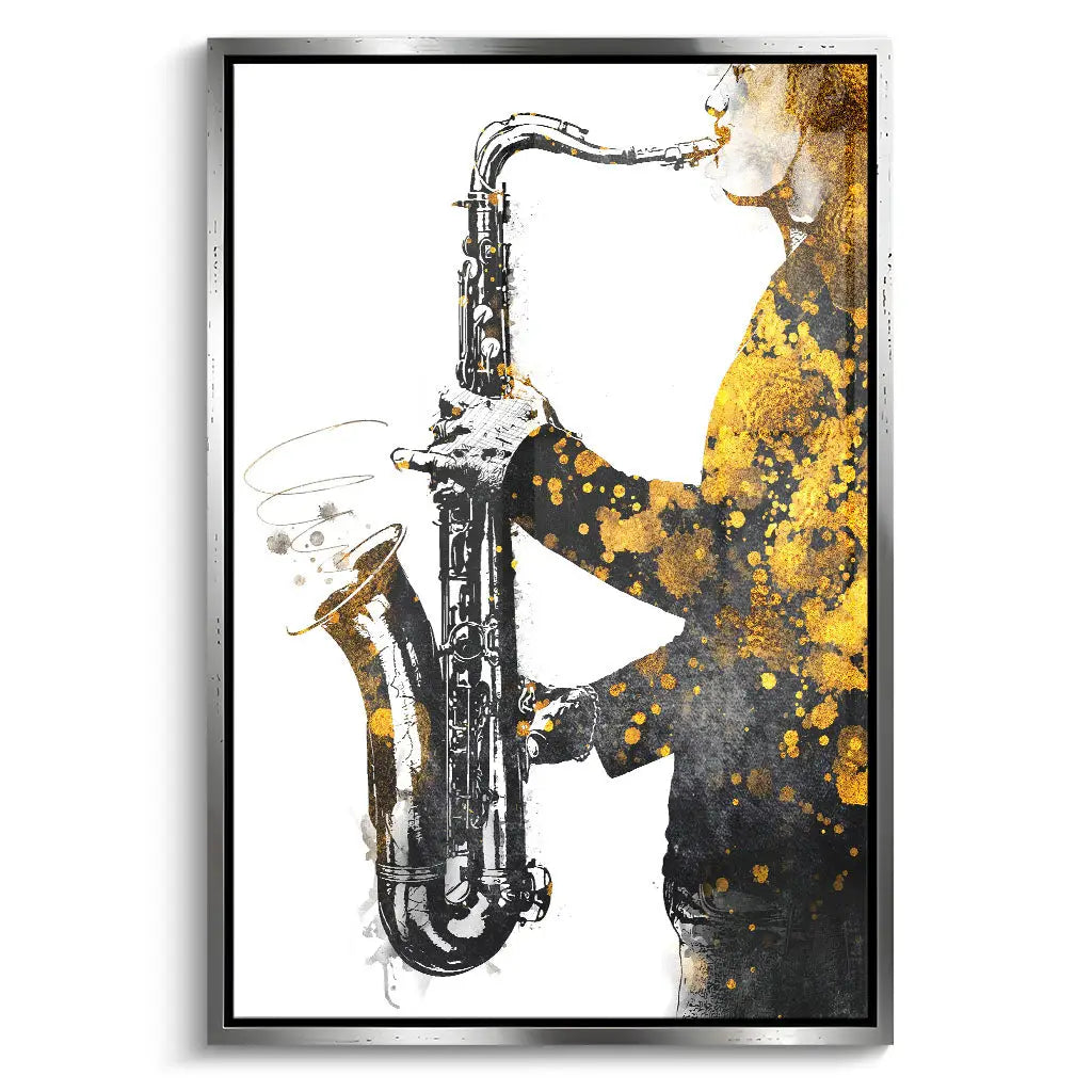 "BLACK AND GOLD SAXOPHONE"