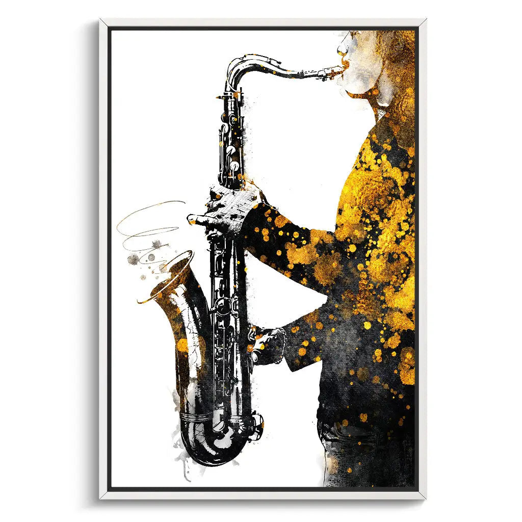 "BLACK AND GOLD SAXOPHONE"