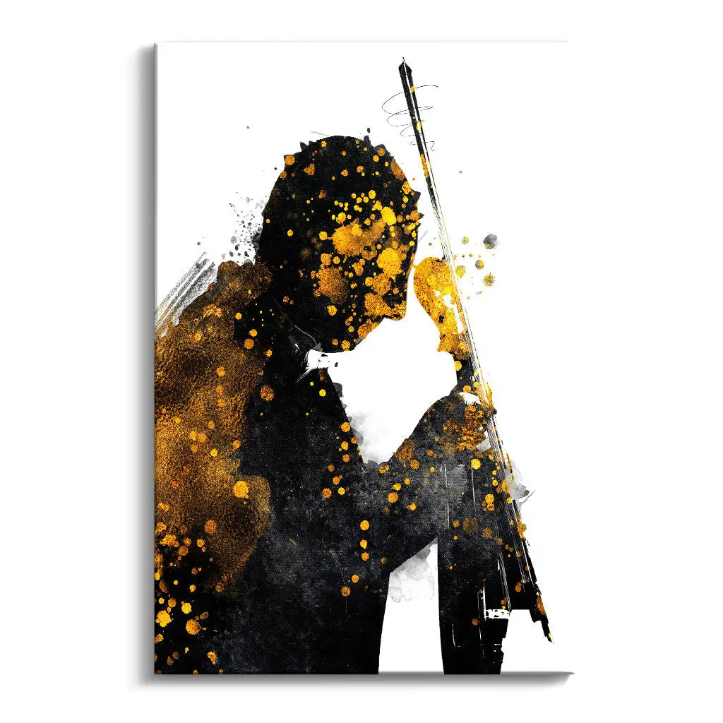 "BLACK AND GOLD VIOLIN"