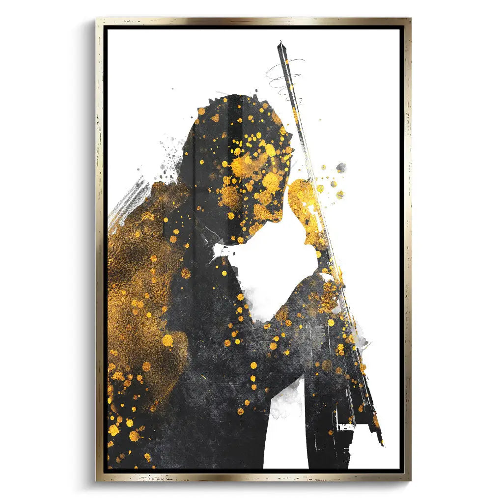 "BLACK AND GOLD VIOLIN"