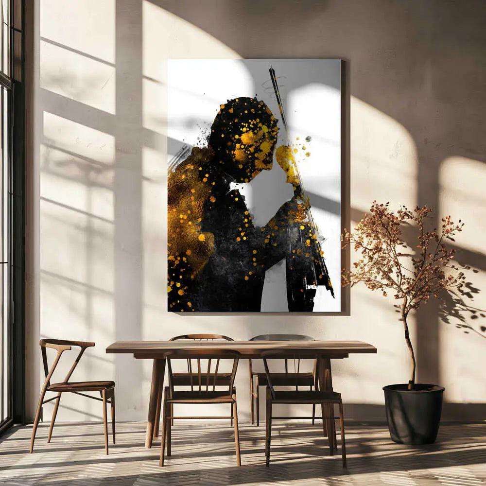 "BLACK AND GOLD VIOLIN"