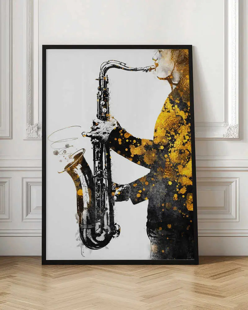 "BLACK AND GOLD SAXOPHONE"