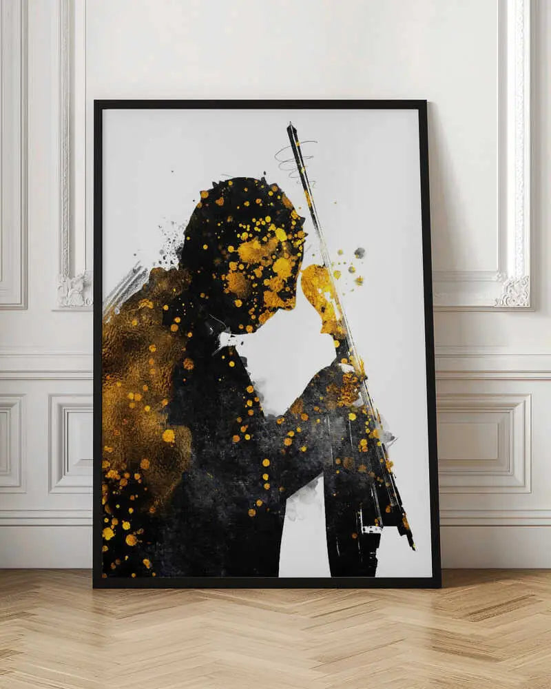 "BLACK AND GOLD VIOLIN"