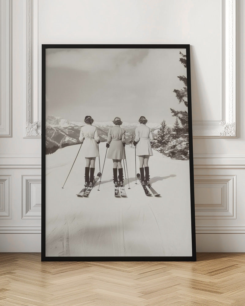 "VINTAGE GLAMOUR SKIERS"